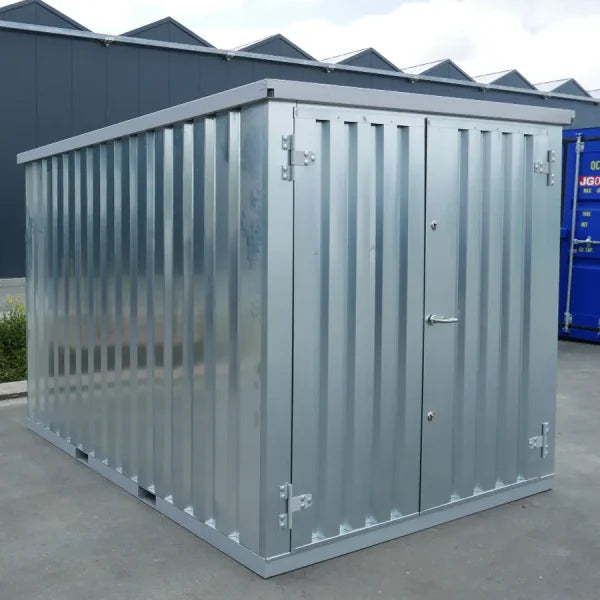 Lagercontainer 3×2 Meter Galvanisiert Doppeltüren Kurze Seite
