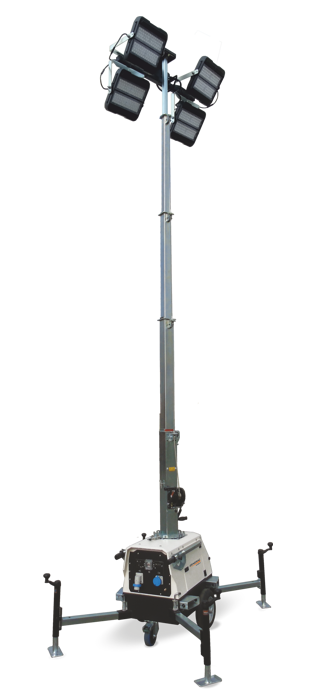 PRAMAC-Generac Linktower T4 elektrischbetriebener Lichtmast