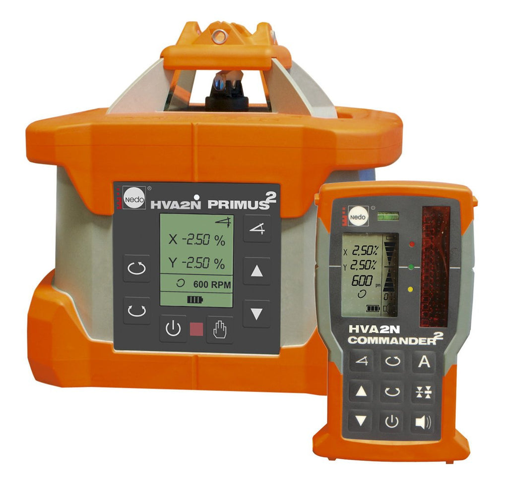 NEDO PRIMUS 2 HVA2N mit Commandor 2 – Rotations--Neigungslaser horizontal & vertikal