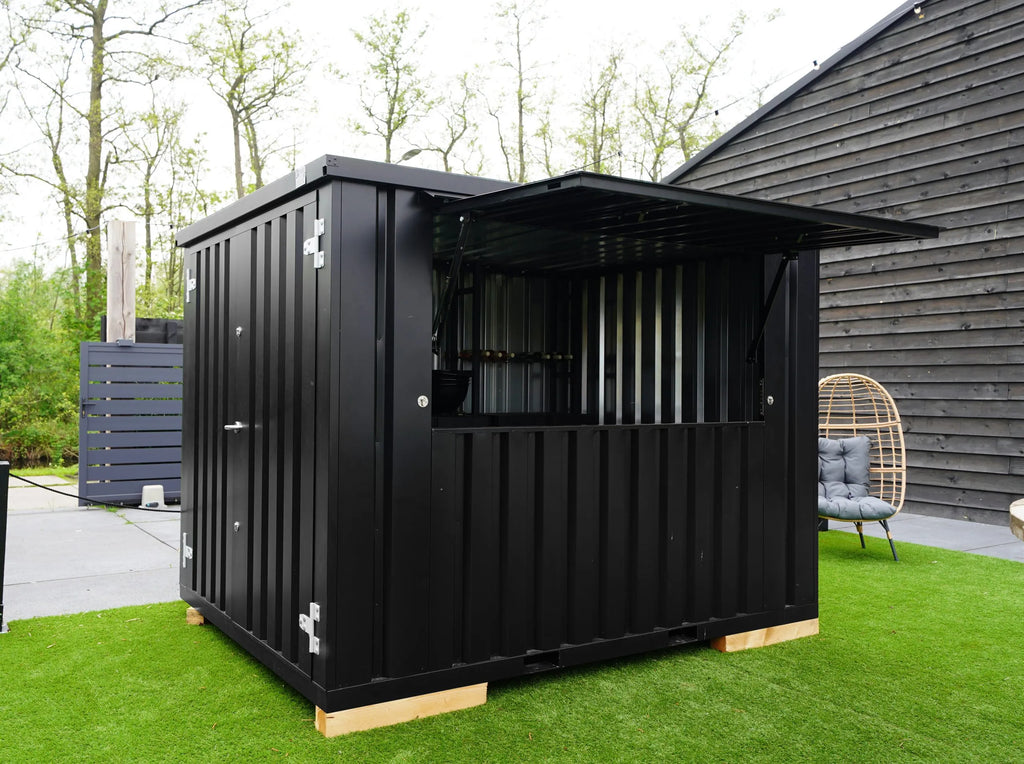 BARCONTAINER 3×2 XL METER SCHWARZ RAL 9005