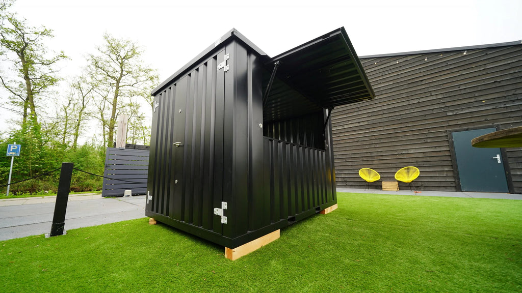 BARCONTAINER 3×2 XL METER SCHWARZ RAL 9005
