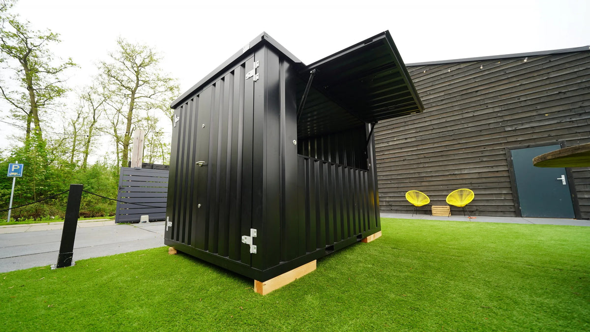 BARCONTAINER 3×2 XL METER SCHWARZ RAL 9005