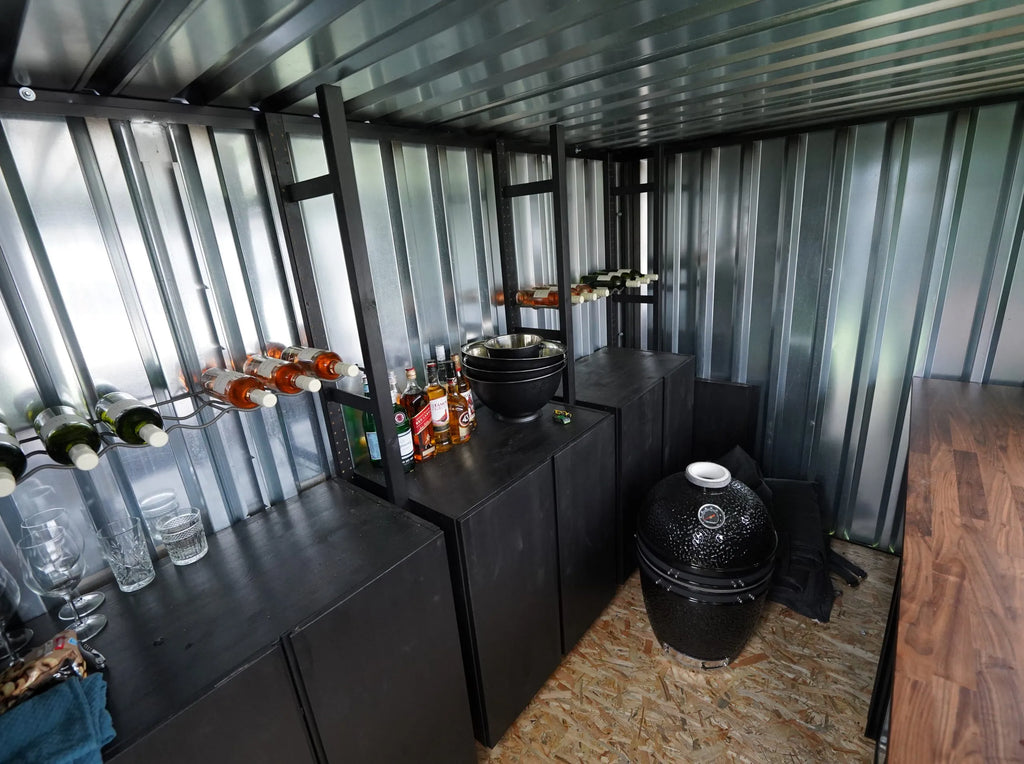 BARCONTAINER 3×2 XL METER SCHWARZ RAL 9005