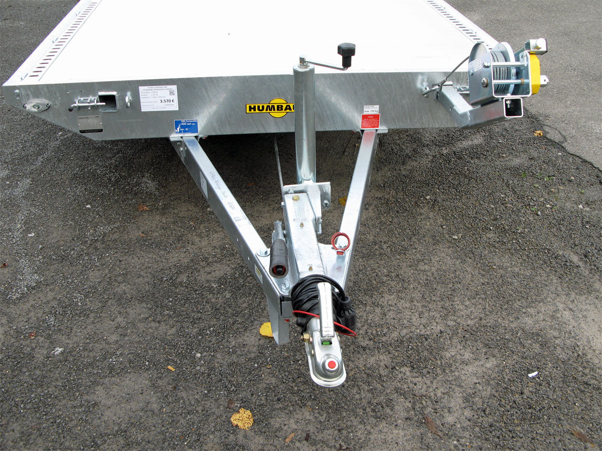 Humbaur Universal 3500 Aluboden, Seilwinde, Rampen